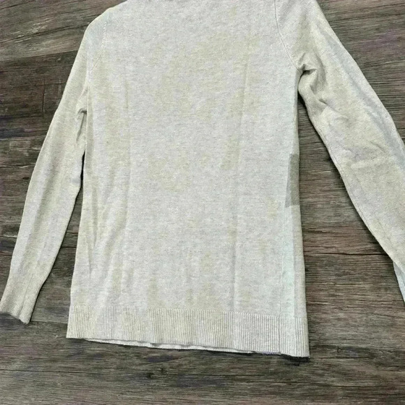 LOFT Gray Reindeer Christmas Sweater Size XXS - Picture 2 of 4